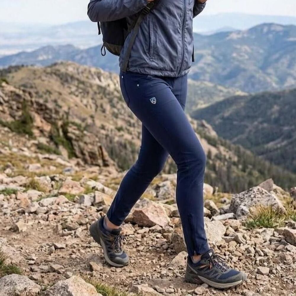 NWT KÜHL Transcendr Skinny Hiking Pants Indigo Size 0 gorpcore hiking Athleisure